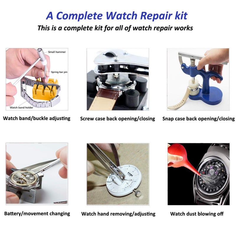 Longruner Watch Repair Tool Kit, Professional Portable Watch Tools Back Opener Sets Watch Replacement Tool Kit, Watches Link Remover Kit Set with Bag - Image 5